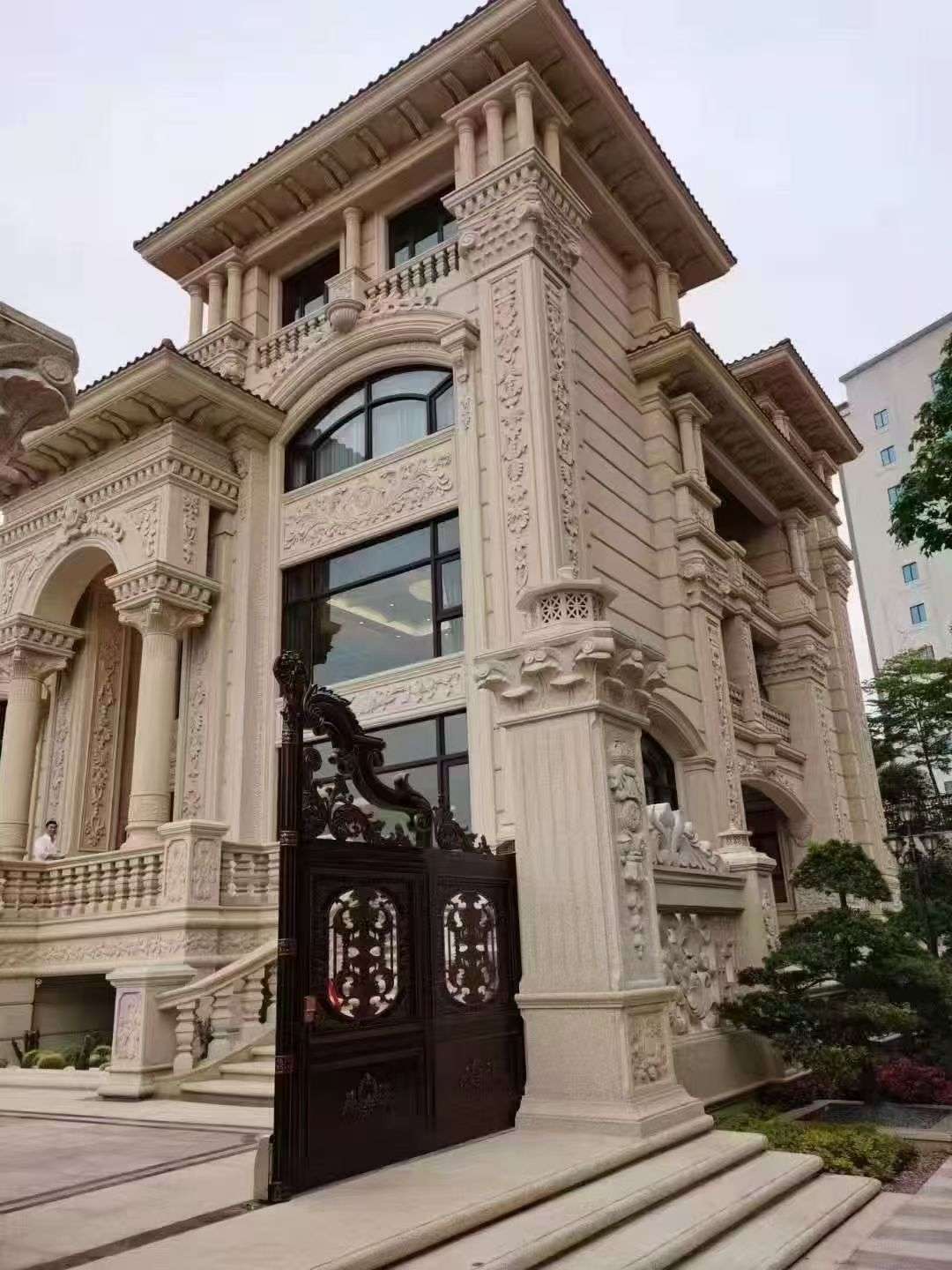 廊坊黄金麻别墅外墙异形定制