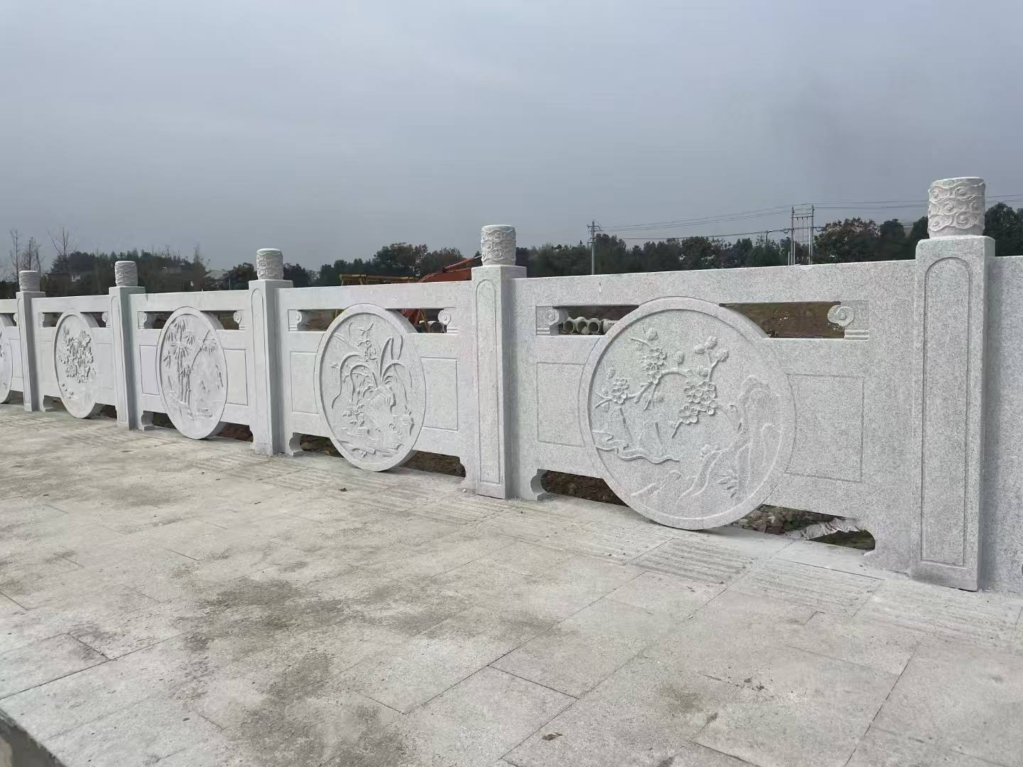 廊坊芝麻白河道栏杆 石材栏杆